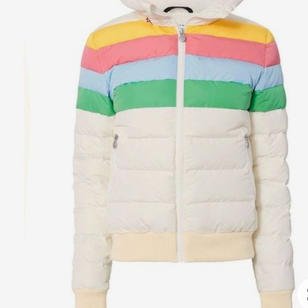Perfect Moment White Rainbow Ski Jacket XS